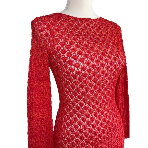 DEVON WINDSOR Red Long Sleeve Dress - Picture 6 of 15